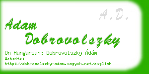 adam dobrovolszky business card