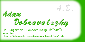 adam dobrovolszky business card